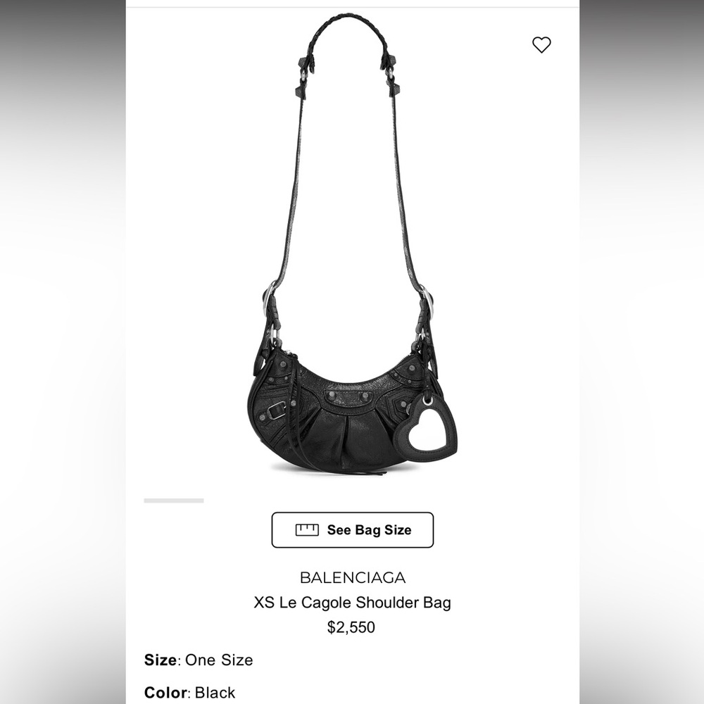 SOLD - BALENCIAGA
XS Le Cagole Shoulder Bag